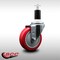 Service Caster 4'' SS Red Poly Wheel Swivel 1-3/8'' Expanding Stem Caster SCC-SSEX20S414-PPUB-RED-138 - alternate 2